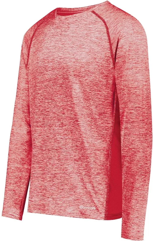 Holloway 222570 Electrify CoolCore Long Sleeve T-Shirt - Scarlet Heather