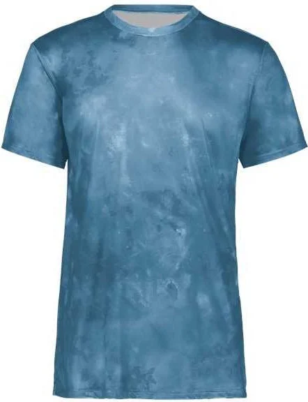 Holloway 222596 Cotton-Touch Cloud T-Shirt - Columbia Blue Cloud Print