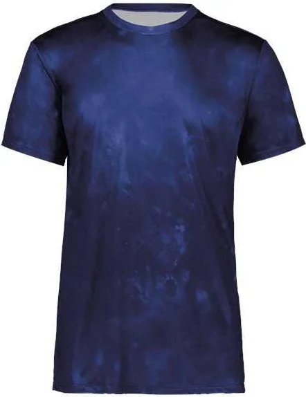 Holloway 222596 Cotton-Touch Cloud T-Shirt - Navy Cloud Print