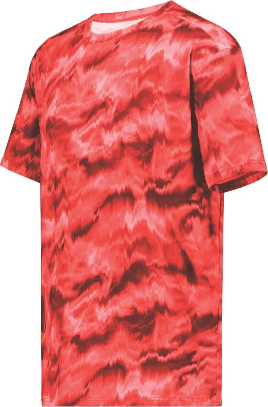 Holloway 222596 Stock Cotton Touch Poly Tee - Shockwave Scarlet