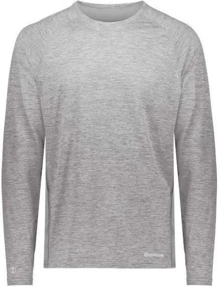 Holloway 222670 Youth Electrify CoolCore Long Sleeve T-Shirt - Athletic Gray Heather