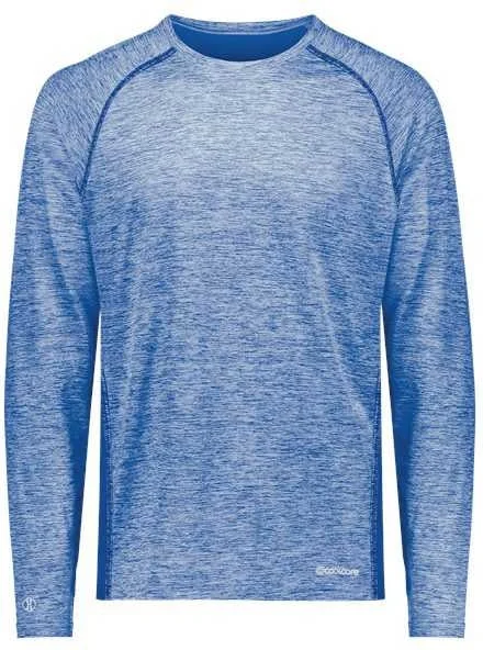 Holloway 222670 Youth Electrify CoolCore Long Sleeve T-Shirt - Royal Heather