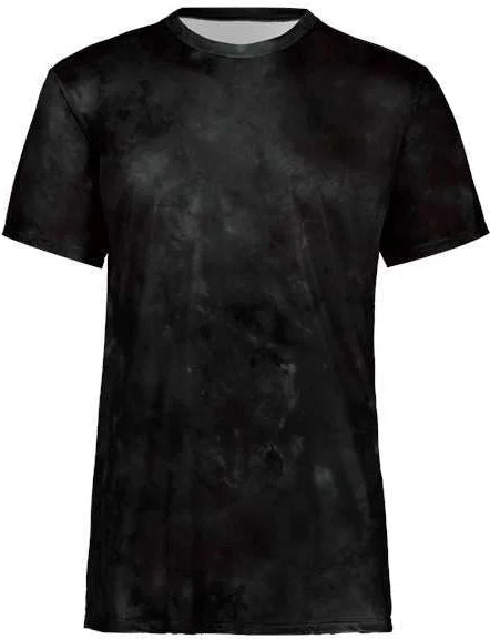 Holloway 222696 Youth Cotton-Touch Cloud T-Shirt - Black Cloud Print