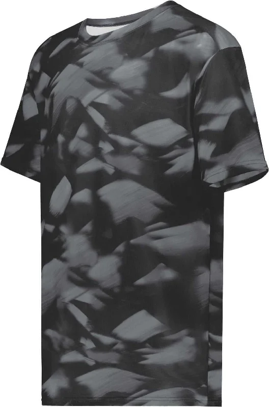 Holloway 222696 Youth Stock Cotton Touch Poly Tee - Glacier Black