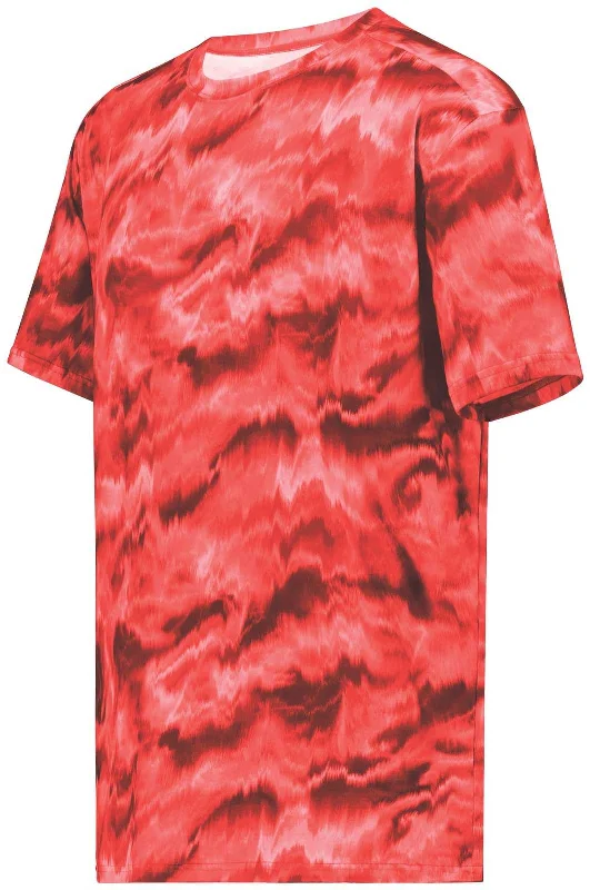 Holloway 222696 Youth Stock Cotton Touch Poly Tee - Shockwave Scarlet