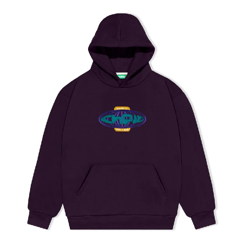 ICHPIG ATLAS APPLIQUE HOODIE PLUM