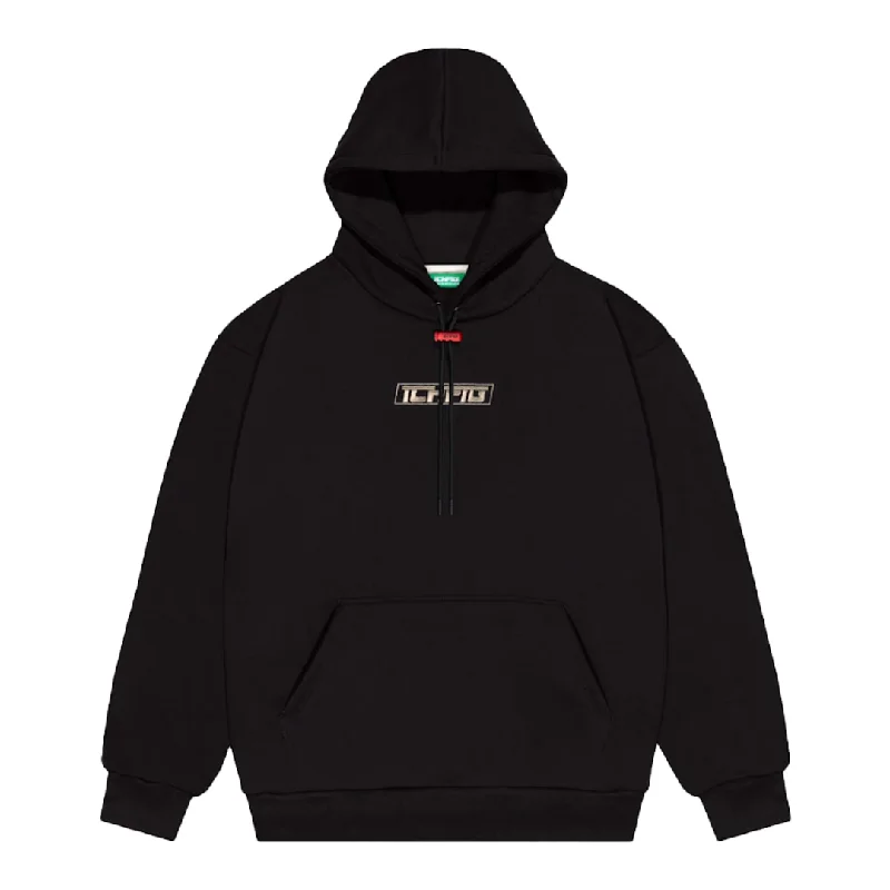 ICHPIG STRIKE CORD LOCK HOODIE BLACK