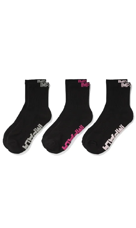 Impala Everyday Socks 3pk Black