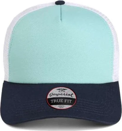 Imperial 1287 North Country Trucker Cap - Jewel Navy White