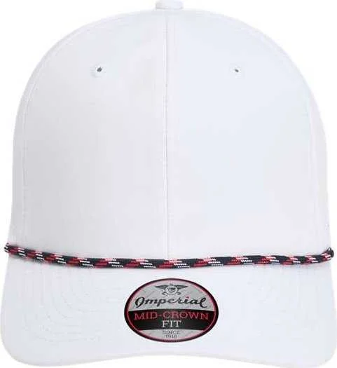 Imperial 7054 The Wingman Cap - White Navy White Red