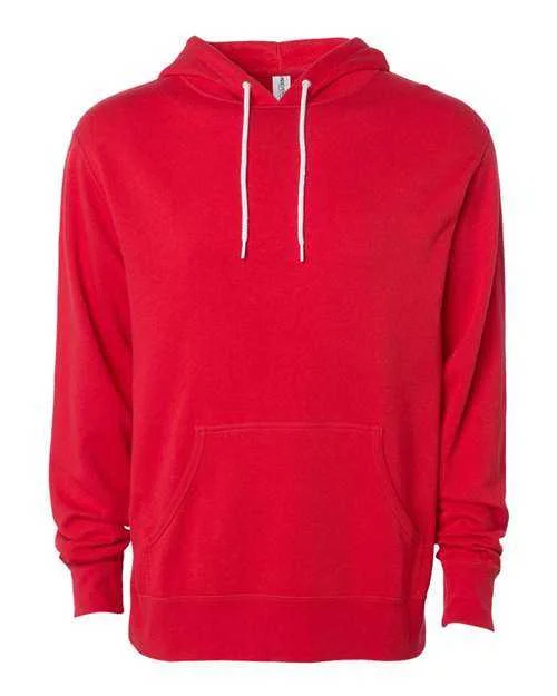 Independent Trading Co AFX90UN Unisex Lightweight Hooded Sweatshirt - Red