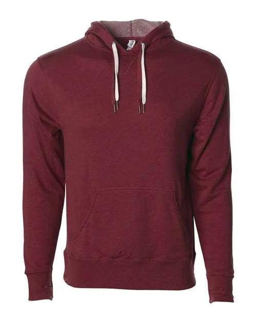 Independent Trading Co PRM90HT Unisex Midweight French Terry Hooded Sweatshirt - Burgundy Heather