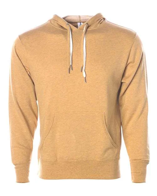 Independent Trading Co PRM90HT Unisex Midweight French Terry Hooded Sweatshirt - Golden Wheat Heather