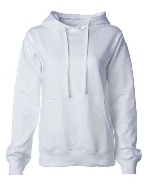 Independent Trading Co SS008 Women's Midweight Hooded Sweatshirt - White