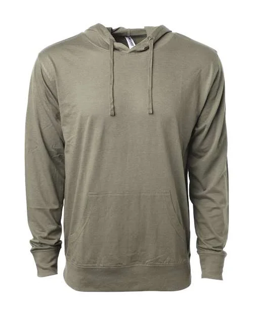 Independent Trading Co SS150J Lightweight Hooded Pullover T-Shirt - Olive