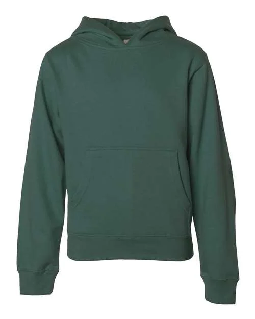 Independent Trading Co SS4001Y Youth Midweight Hooded Sweatshirt - Alpine Green