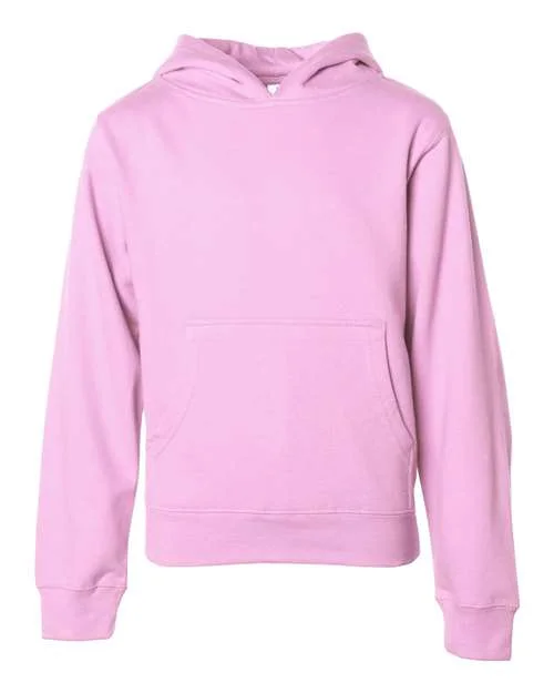 Independent Trading Co SS4001Y Youth Midweight Hooded Sweatshirt - Light Pink