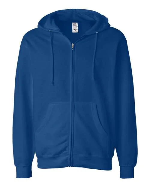 Independent Trading Co SS4500Z Midweight Full-Zip Hooded Sweatshirt - Royal