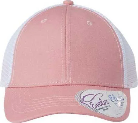 Infinity Her CHARLIE Women's Modern Trucker Cap - Dusty Rose White