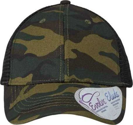 Infinity Her CHARLIE Women's Modern Trucker Cap - Fashion Camo Black