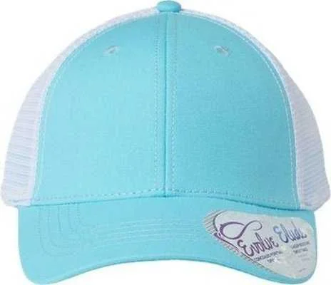 Infinity Her CHARLIE Women's Modern Trucker Cap - Light Blue White