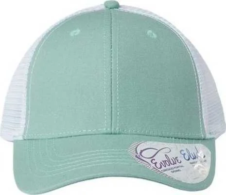 Infinity Her CHARLIE Women's Modern Trucker Cap - Seafoam White