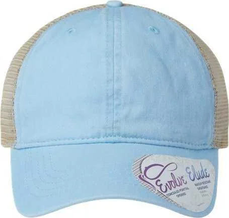 Infinity Her TESS Women's Washed Mesh Back Cap - Cashmere Blue Floral