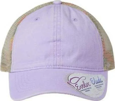 Infinity Her TESS Women's Washed Mesh Back Cap - Lavender Stripes