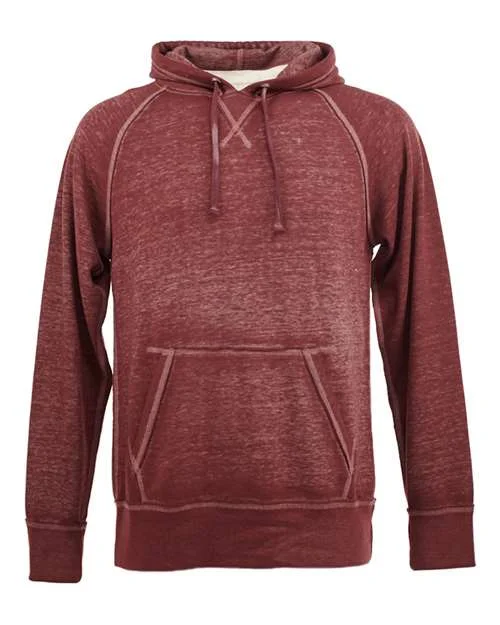 J. America 8915 Vintage Zen Fleece Hooded Sweatshirt - Twisted Bordeaux