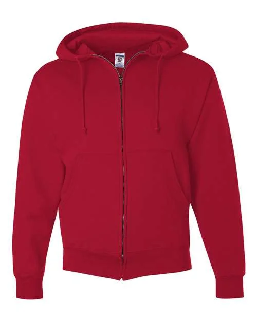 Jerzees 4999MR Super Sweats NuBlend Full-Zip Hooded Sweatshirt - True Red