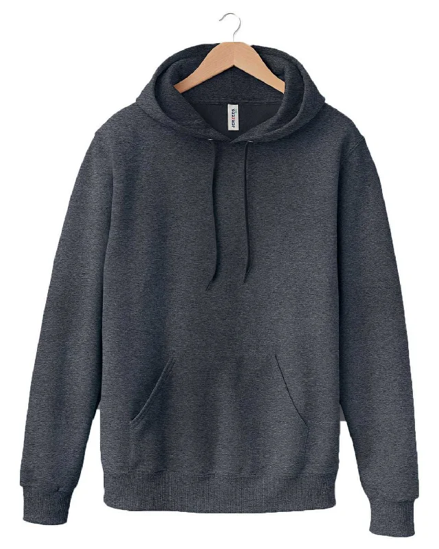 Jerzees 700MR Eco Premium Blend Ringspun Hooded Sweatshirt - Black Ink Heather