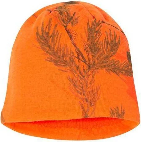 Kati LCB08 8" Camo Knit Beanie - Blaze Realtree AP