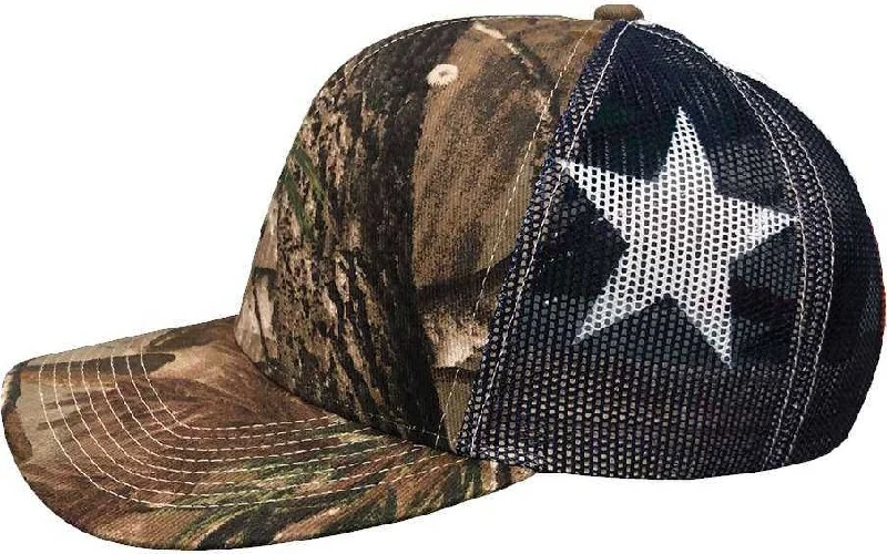 Kati S700M Printed Mesh Trucker Cap - All Purpose/ Texas Flag