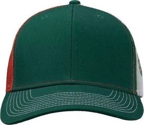 Kati S700M Printed Mesh Trucker Cap - Dark Green Red Mexico Flag