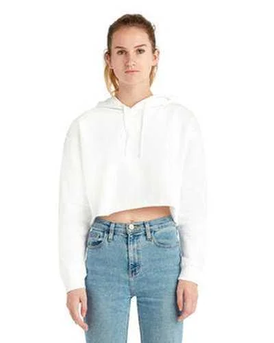 Lane Seven LS12000 Ladies' Cropped Fleece Hoodie - White