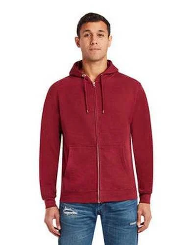 Lane Seven LS14003 Unisex Premium Full-Zip Hooded Sweatshirt - Burgundy