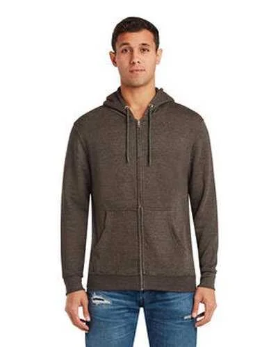 Lane Seven LS14003 Unisex Premium Full-Zip Hooded Sweatshirt - Charcoal Heather