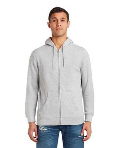 Lane Seven LS14003 Unisex Premium Full-Zip Hooded Sweatshirt - Heather Gray