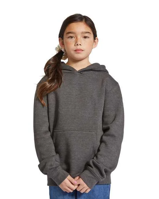 Lane Seven LS1401Y Youth Premium Pullover Hooded Sweatshirt - Charcoal Heather