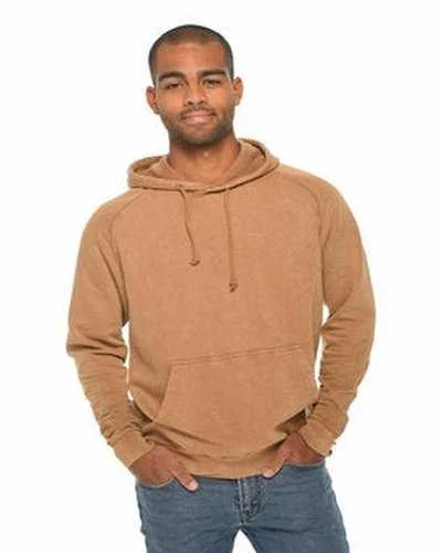 Lane Seven LST004 Unisex Vintage Raglan Hooded Sweatshirt - Camel