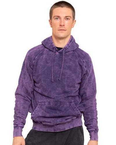 Lane Seven LST004 Unisex Vintage Raglan Hooded Sweatshirt - Cloud Purple