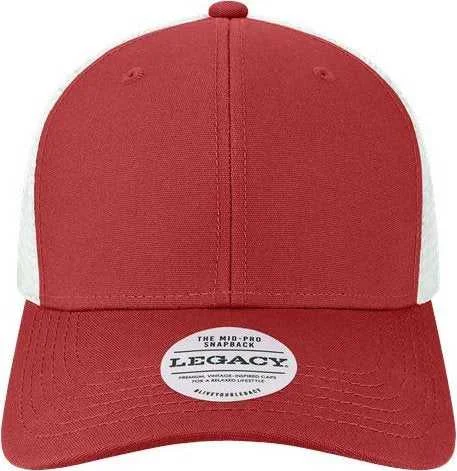 Legacy MPS Mid-Pro Snapback Trucker Cap - Cardinal White