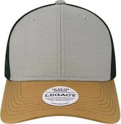 Legacy MPS Mid-Pro Snapback Trucker Cap - Gray Caramel Black