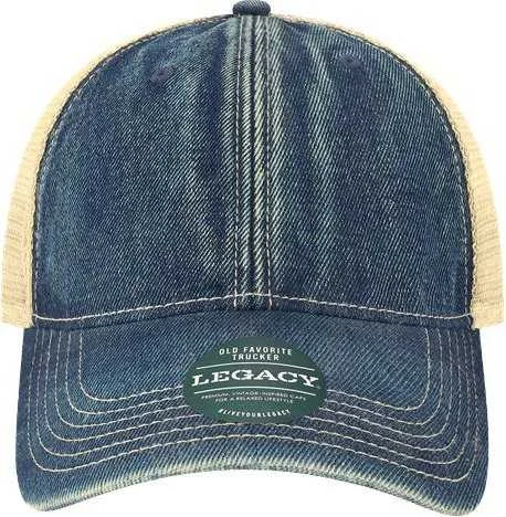 Legacy OFA Old Favorite Trucker Cap - Blue Denim Khaki