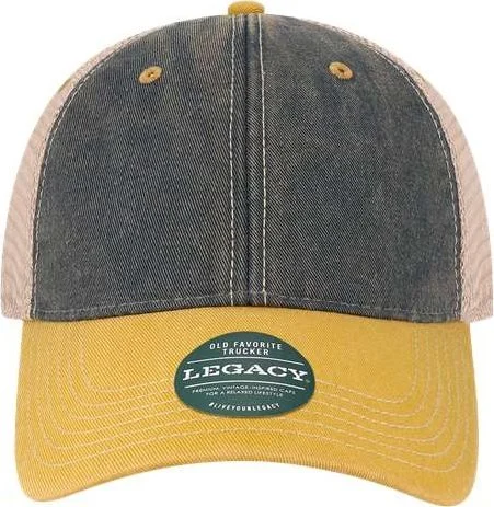 Legacy OFA Old Favorite Trucker Cap - Navy Yellow Khaki