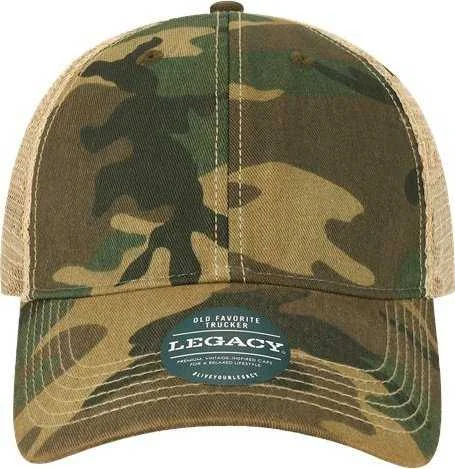 Legacy OFAY Youth Old Favorite Trucker Cap - Army Camo Khaki