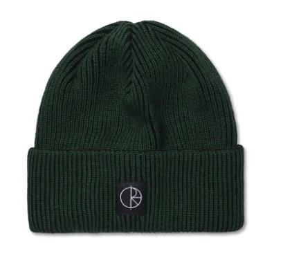 Lines Merino Beanie | Dark Green