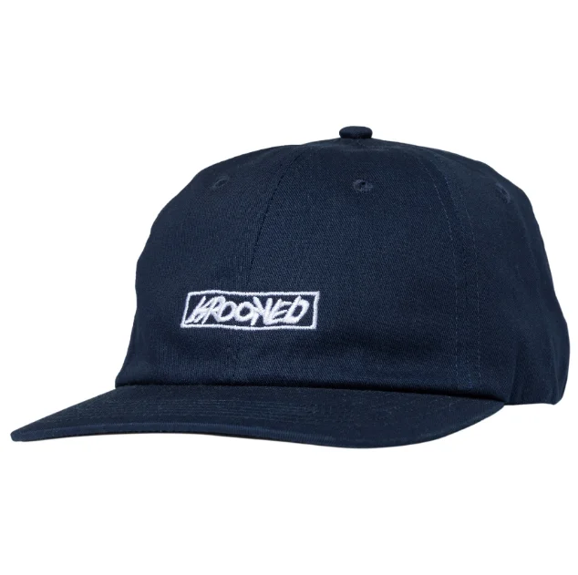 Moonsmile Script Strapback | Navy White