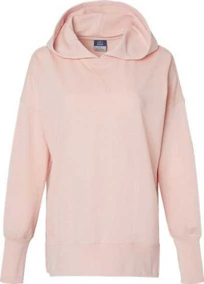 MV Sport W23720 Women's French Terry Hooded Sweatshirt - Cameo Pink