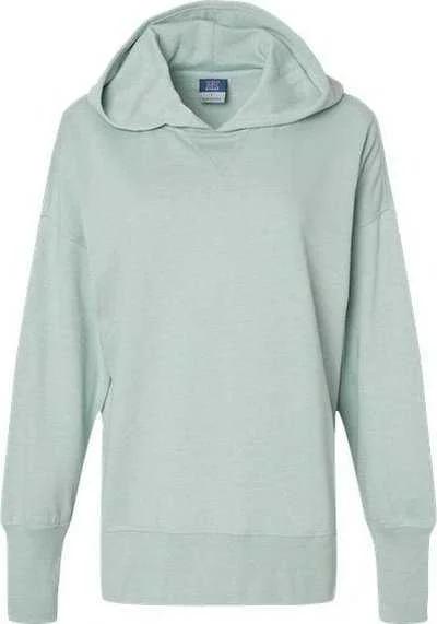 MV Sport W23720 Women's French Terry Hooded Sweatshirt - Greenstone